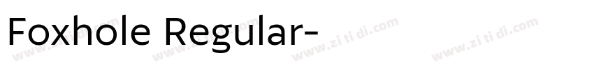 Foxhole Regular字体转换